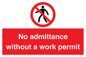 No admittance without a permit